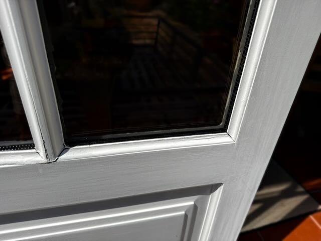 Frame surface before repair and repainting